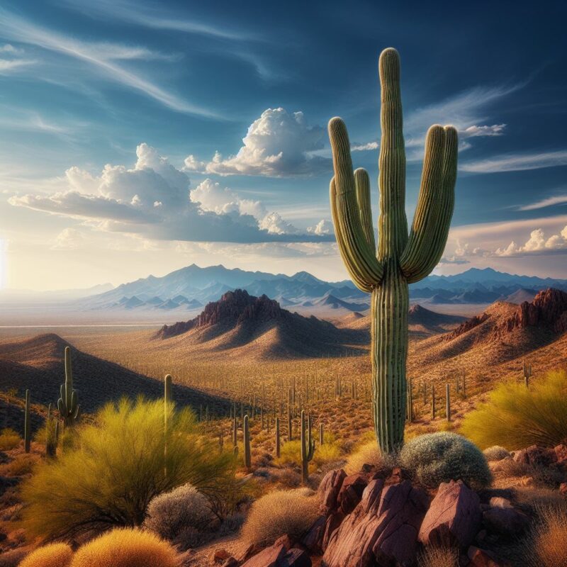 Saguaro Cactus or Carnegiea gigantea