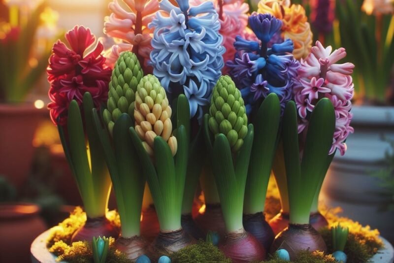 Hyacinths are easy to grow indoors or outdoors
